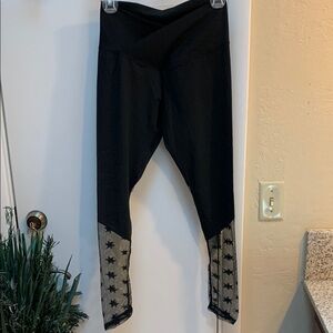 Black Star Mesh Ladies S Leggings